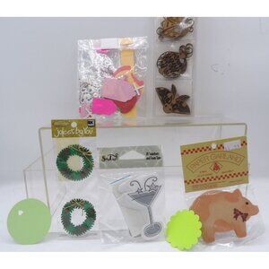 Assorted Craft Embellishment Pack: Laser Cut Wood Insects Paper Wreaths Tags Coc